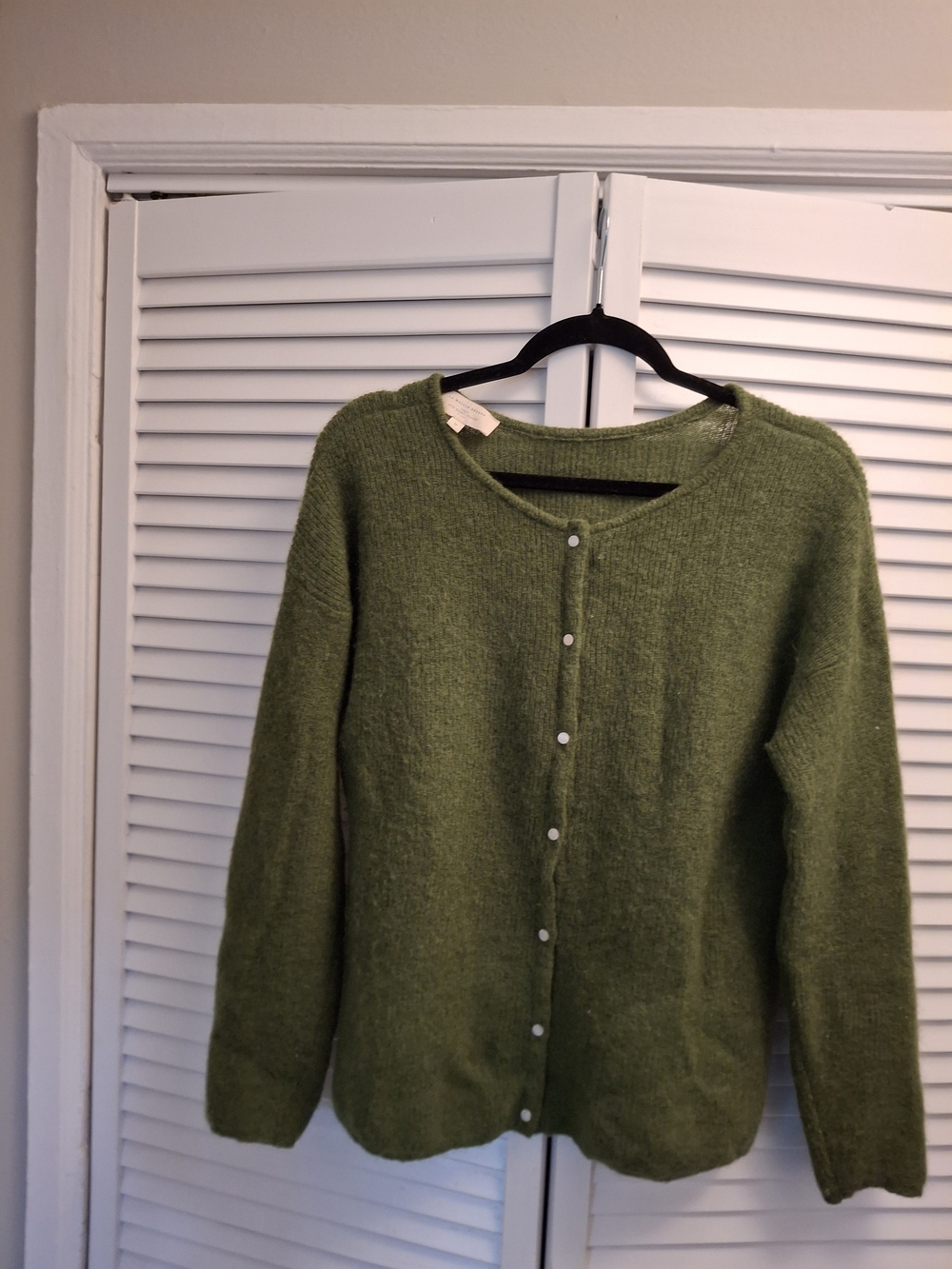 Sezane Gaspard Knit Cardigan In Perfect Green Sz M